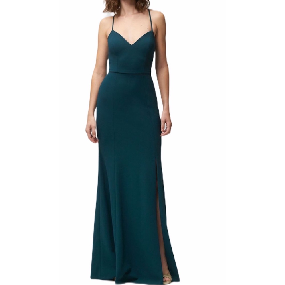 JENNY YOO COLLECTION Reese Teal Bridesmaid dress